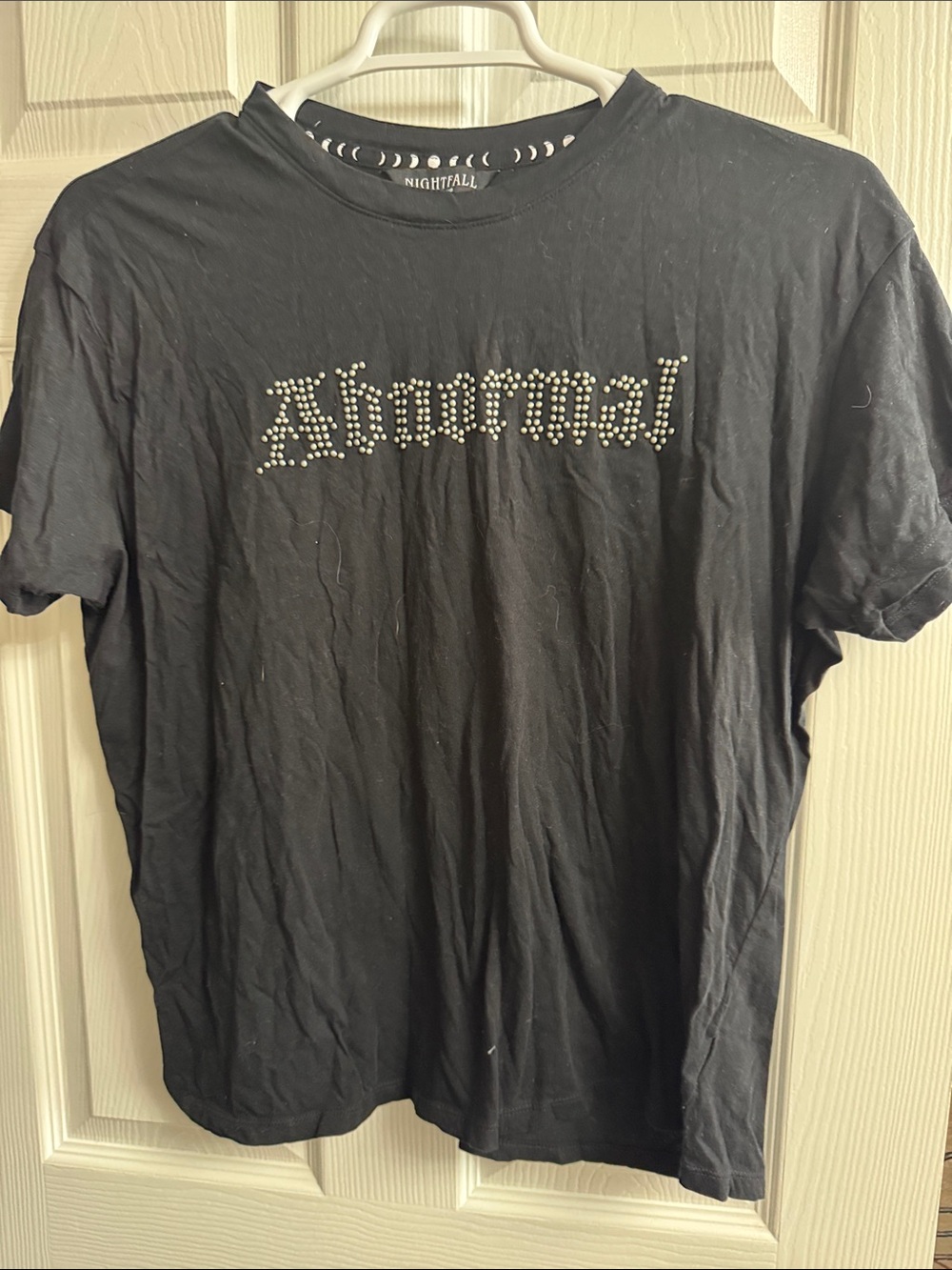 Women’s Black Studded 'Abnormal' Graphic Tee by